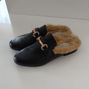 Steve Madden Black Loafers with Gold Accent NWT